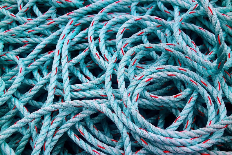 DIY Rope Shelves